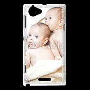 Coque Sony Xperia L Jumeaux bébés
