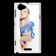 Coque Sony Xperia L Bébé ruban bleu