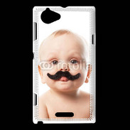 Coque Sony Xperia L Bébé avec moustache