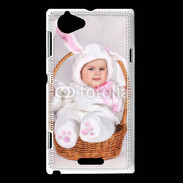 Coque Sony Xperia L Bébé dans un panier