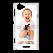 Coque Sony Xperia L Bébé accro au mobile