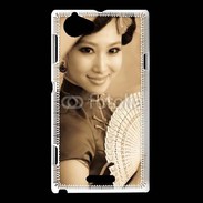 Coque Sony Xperia L Femme japonaise glamour 1