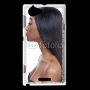 Coque Sony Xperia L Femme metisse noire 2