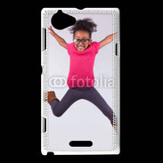 Coque Sony Xperia L Jeune fille africaine joyeuse
