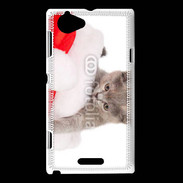 Coque Sony Xperia L Chaton Noël