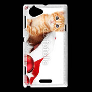 Coque Sony Xperia L Chaton Noël