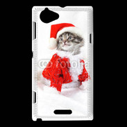 Coque Sony Xperia L Chat Noël 3