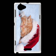 Coque Sony Xperia L Chaton Noël 2