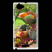Coque Sony Xperia L fruits et légumes d'automne