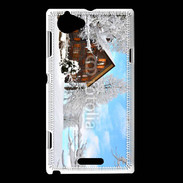 Coque Sony Xperia L Chalet enneigé 2