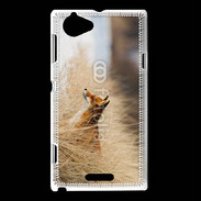 Coque Sony Xperia L Renard paysage hiver
