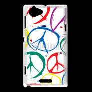 Coque Sony Xperia L Symboles de paix 2