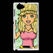 Coque Sony Xperia L Hippie en dessin