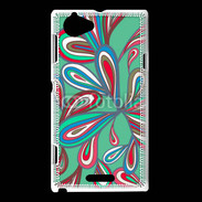 Coque Sony Xperia L Fond Hippie en vert 