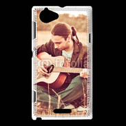 Coque Sony Xperia L Guitariste peace and love 1