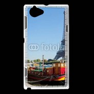 Coque Sony Xperia L Tour Eiffel vue des bords de Seine