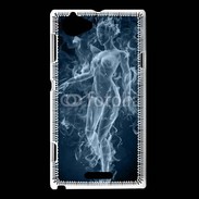 Coque Sony Xperia L Femme en fumée de cigarette