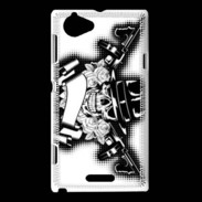 Coque Sony Xperia L Tête de mort Gangster