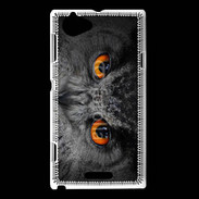 Coque Sony Xperia L Yeux chouette