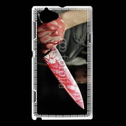 Coque Sony Xperia L Couteau ensanglanté