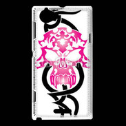 Coque Sony Xperia L Tête de Mort Tatouage 10