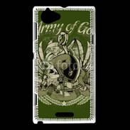 Coque Sony Xperia L Tête de Mort Army of God