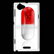 Coque Sony Xperia L Gélule tête de mort