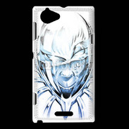 Coque Sony Xperia L Monstre en dessin bleu