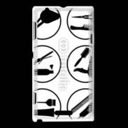 Coque Sony Xperia L Icônes coiffeur