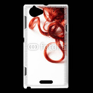 Coque Sony Xperia L Coiffure Cheveux bouclés rouges