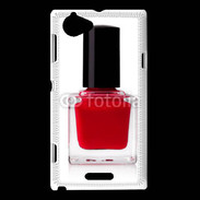 Coque Sony Xperia L Vernis rouge esthéticienne