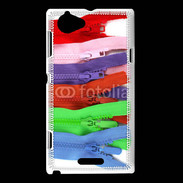 Coque Sony Xperia L Fermetures éclaires coutures