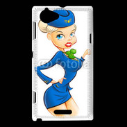 Coque Sony Xperia L Hôtesse de l'air