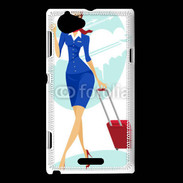 Coque Sony Xperia L Hôtesse de l'air 3