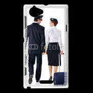 Coque Sony Xperia L Commandant de bord et hôtesse de l'air