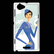 Coque Sony Xperia L Hôtesse de l'air 8