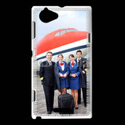 Coque Sony Xperia L Commandant de bord et hôtesse de l'air 3