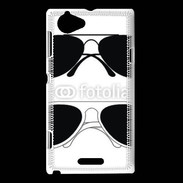 Coque Sony Xperia L Lunettes aviator pilote 