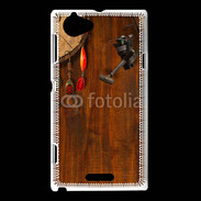 Coque Sony Xperia L Canne à pêche et hameçons pêcheur