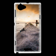 Coque Sony Xperia L Filet de pêche sur ponton pêcheur
