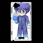 Coque Sony Xperia L Chibi style illustration of a superhero