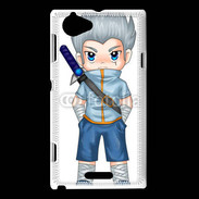 Coque Sony Xperia L Chibi style illustration of a superhero 2