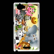 Coque Sony Xperia L Cartoon animaux fun