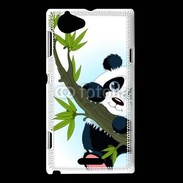 Coque Sony Xperia L Panda géant en cartoon