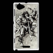 Coque Sony Xperia L Guerrier en dessin 25