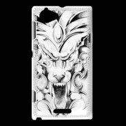Coque Sony Xperia L visage de gargouille en dessin 25