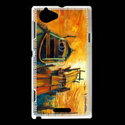 Coque Sony Xperia L Peinture de bateau