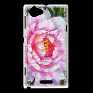 Coque Sony Xperia L Fleur en peinture