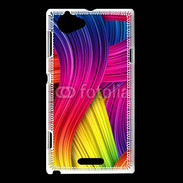 Coque Sony Xperia L Fibres de couleur