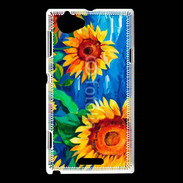 Coque Sony Xperia L Peinture de tournesol